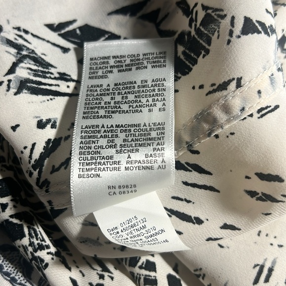 ROBERT RODRIGUEZ Printed Button Down in Black and White SZ M long sleeves (343) - Picture 7 of 8